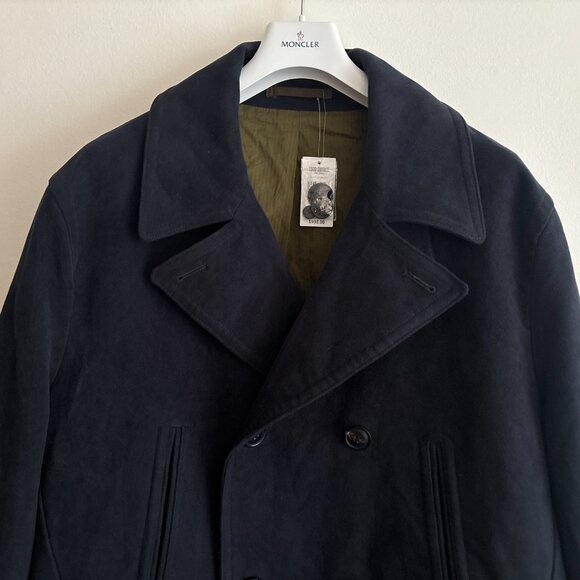BNWT USD$998 Todd Snyder Double Breasted Moleskin Overcoat- Midnight Navy — XXL - Picture 4 of 16
